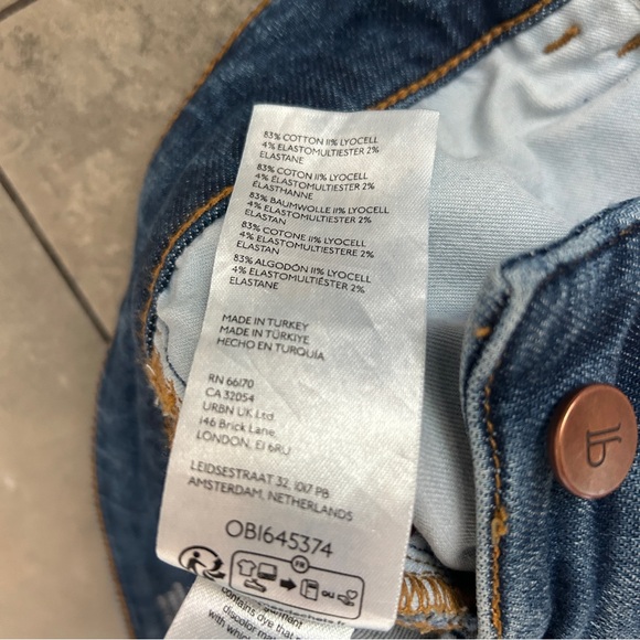 Anthropologie pilcro mid rise blue straight boot jeans size 26 - Picture 6 of 7